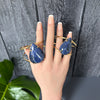 Sodalite pear cuff bracelet