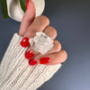 Druzy crystal quartz cluster cuff ring