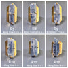 Raw blue kyanite crystal cuff ring