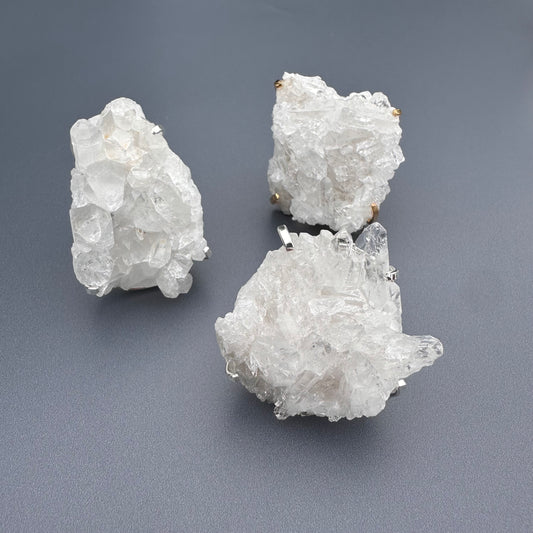 Oversized statement crystal cluster ring