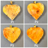 Golden healer faceted heart pendant