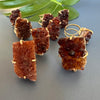 Druzy citrine cluster cocktail ring