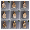 Rutilated quartz teardrop pendant
