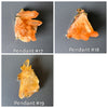 Tangerine quartz druzy cluster necklace