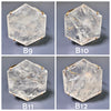 Large crystal hexagon cuff bracelet