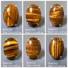 Tiger's eye oval cabochon ring