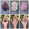 Large druzy amethyst rosette statement ring