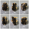 Raw black tourmaline bar crystal ring