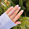 Raw pink tourmaline slice ring in matrix