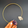 Rosette amethyst & crystal cluster choker