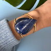 Sodalite pear cuff bracelet