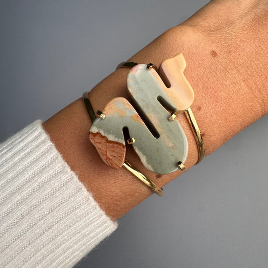 Mookaite snake cuff bracelet