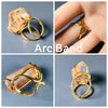 Chunky freeform faceted pink lemurian crystal statement ring