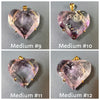 Amethyst faceted heart pendant