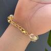 Shaded citrine onion drops bracelet