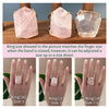 Freeform faceted rose quartz ring
