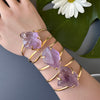 Raw amethyst cuff bracelet