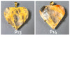 Golden healer faceted heart pendant