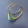 Amazonite freeform faceted cuff bracelet