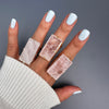 Rose quartz baguette ring