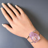 Amethyst freeform faceted cuff bracelet