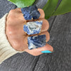 Freeform faceted sodalite ring
