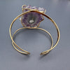 Amethyst stalactite cuff bracelet