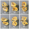 Raw citrine crystal dual stone ring