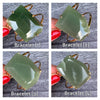 Freeform faceted green quartz cuff bracelet