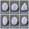 Blue lace agate mixed-shape cabochon rings
