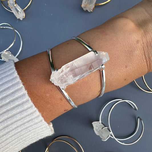 Lemurian point cuff bracelet