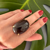 Smoky quartz oval ring