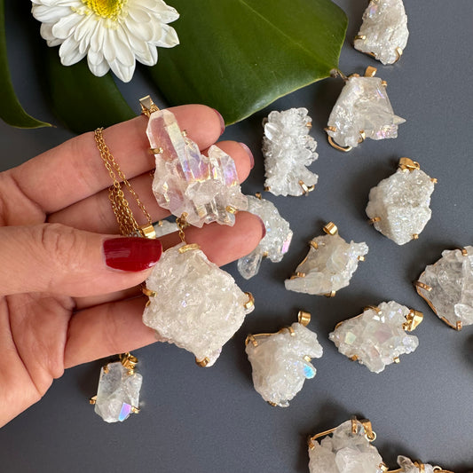 Crystal cluster pendant