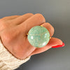 Amazonite round cabochon ring