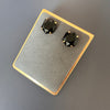 Black onyx hexagon studs