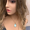 Larimar pear-shaped pendant