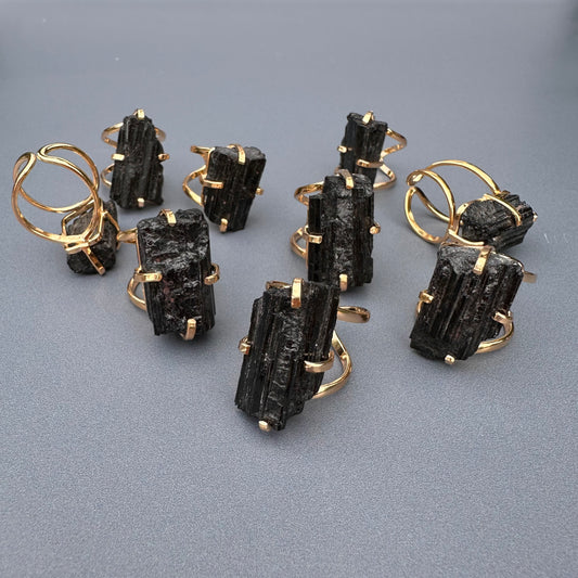 Black tourmaline ring