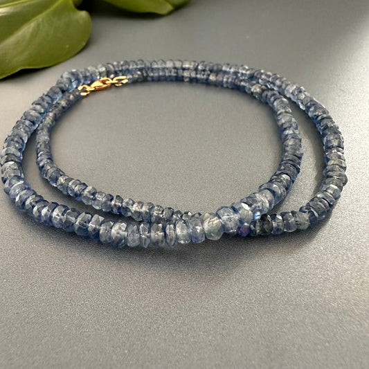 Blue kyanite necklace