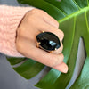 Black onyx marquise ring