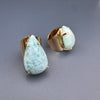 Larimar pear-shaped cuff ring