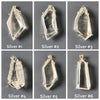 Freeform faceted lemurian crystal pendant