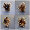Smoky quartz cluster cuff bracelet