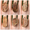 Freeform faceted chunky lodolite quartz crystal statement ring