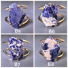 Sodalite freeform faceted cuff bracelet