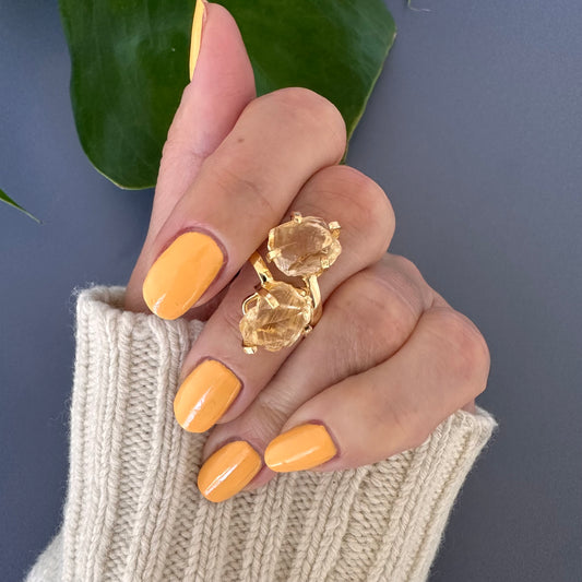 Duo citrine ring