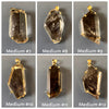 Freeform faceted smoky quartz statement necklace