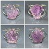 Amethyst freeform faceted cuff bracelet