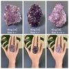 Large druzy amethyst rosette statement ring