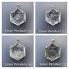 Small crystal hexagon pendant