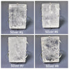Large faceted rectangle crystal quartz cuff bracelet
